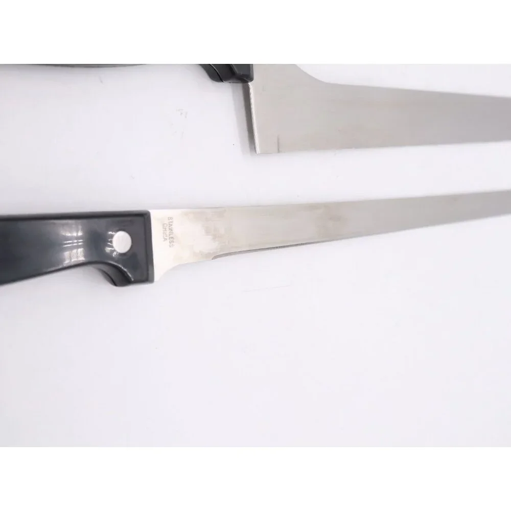 4 Ronco Six Star‎ Carving Knives - 2 Carving 6 Saw 12 Carving Fork SS Full Tang